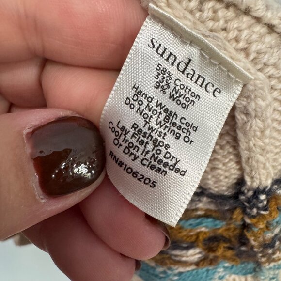 SUNDANCE innis fair isle henley sweater size XS - Picture 4 of 6